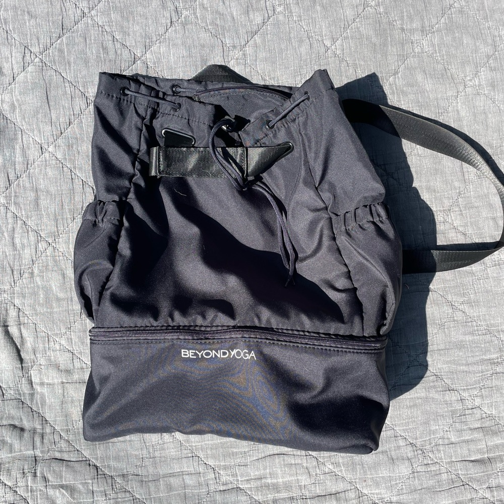 Beyond Yoga Black Convertible Gym Bag